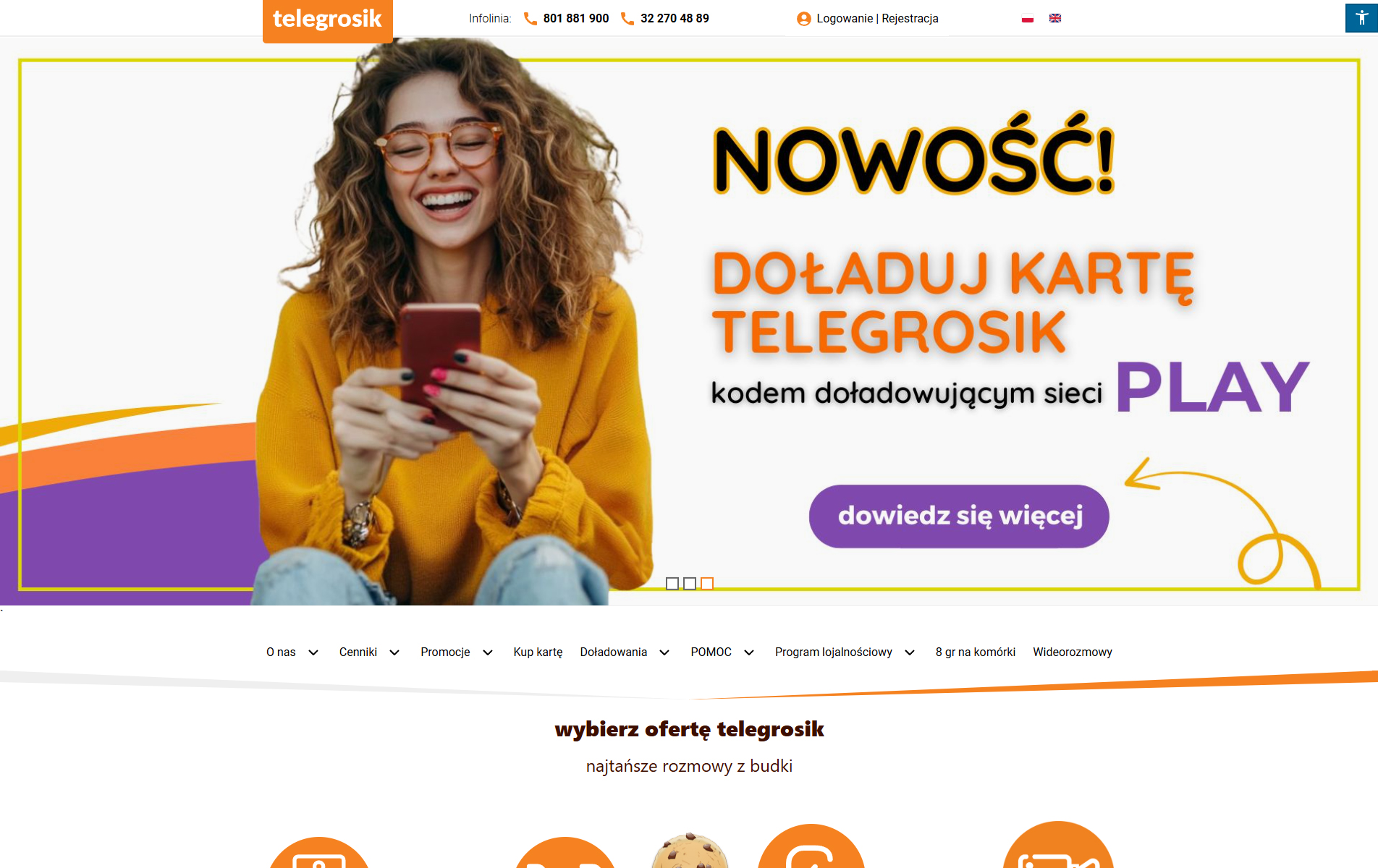 Telegrosik - nowa str. główna